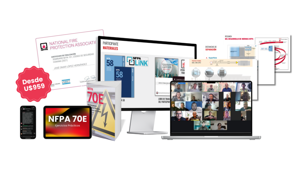 curso oficial nfpa 70E seguridad eléctrica